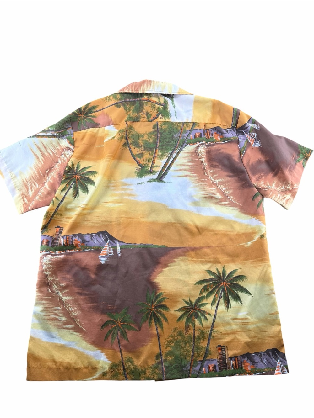 Rai Nani Vintage Men's Button up Hawaiian Shirt/Tropical Print/Size: Large - Picture 3 of 14